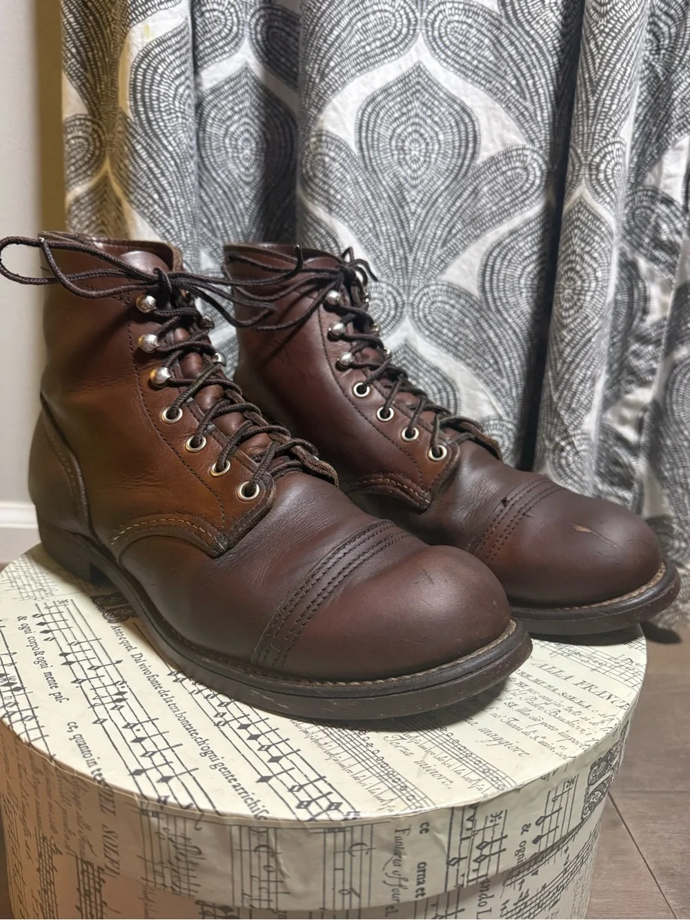 Red Wing Iron Ranger 8111 Amber Harness Leather Boots Size 8 E2 Wide